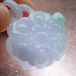 Elegant jadeite Jade Flower sunflower Pendant certificate